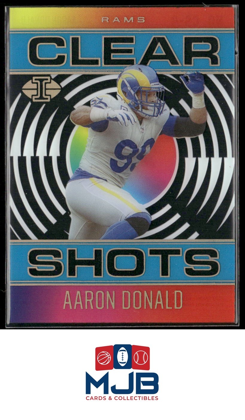 2021 Illusions Aaron Donald Clear Shots Light Blue #/299 #CS-4 Los Angeles Rams