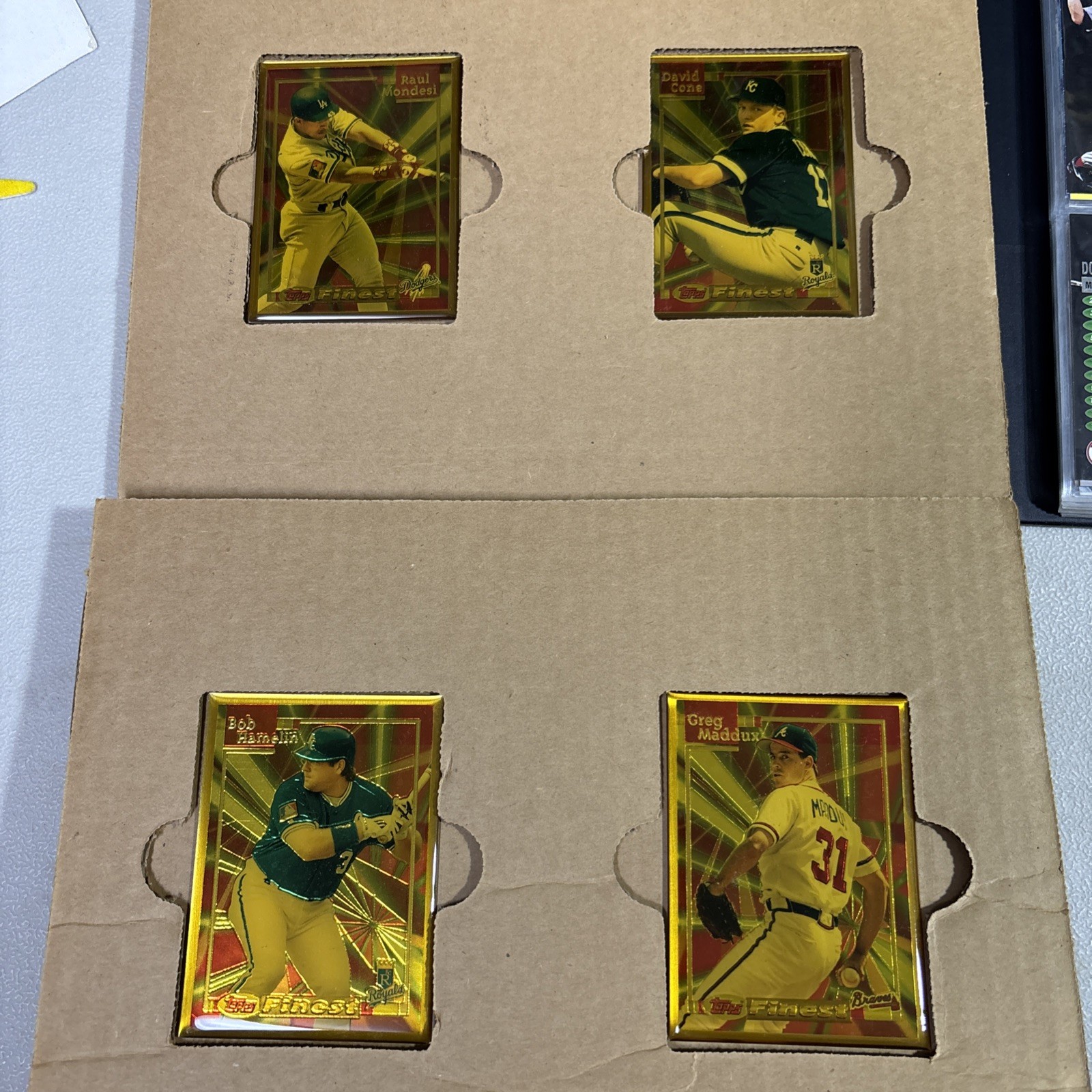 1995 Topps Stadium Club Finest Bronze Metal Set 1 2 3 4 Greg Maddux David Cone