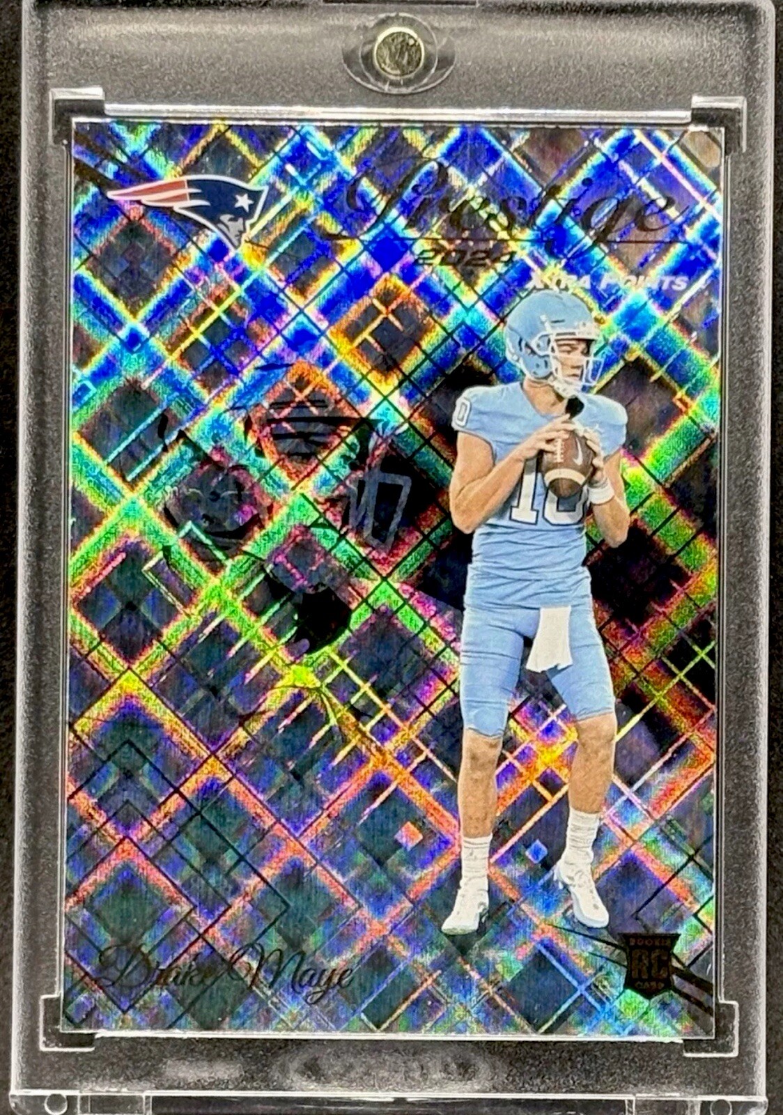 Drake Maye RARE ROOKIE DIAMOND REFRACTOR INVESTMENT CARD SSP PATRIOTS ROTY MINT