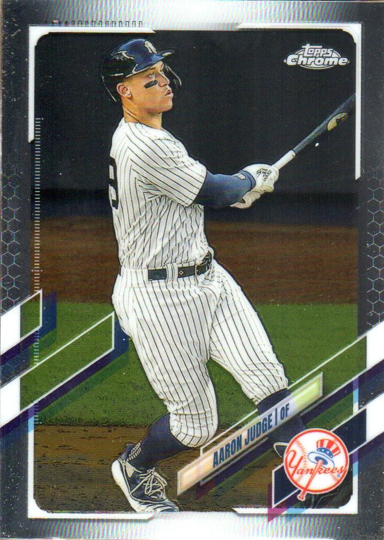 2021 Topps Chrome Baseball Card #99 Aaron Judge