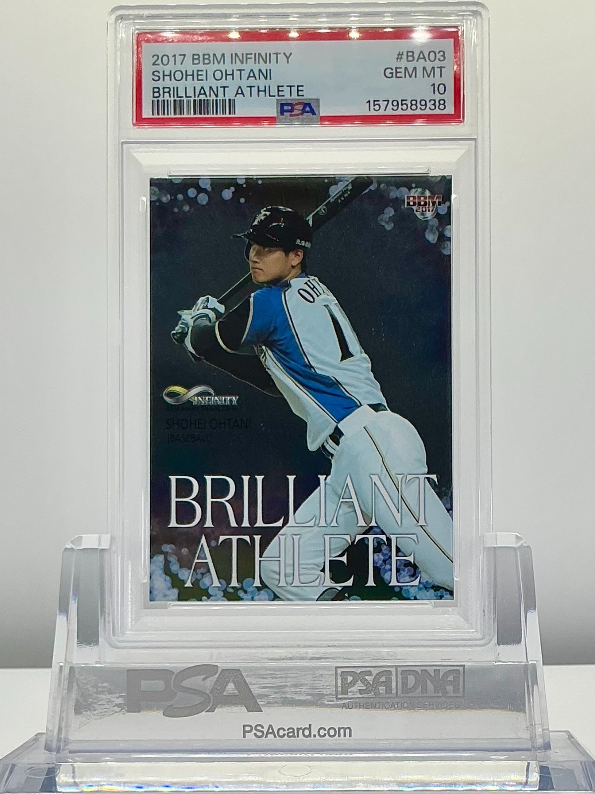 SHOHEI OHTANI 2017BBM INFINITY BRILLIANT ATHLETE #BA03 PSA10!GEMMINT!POP20!(RC)
