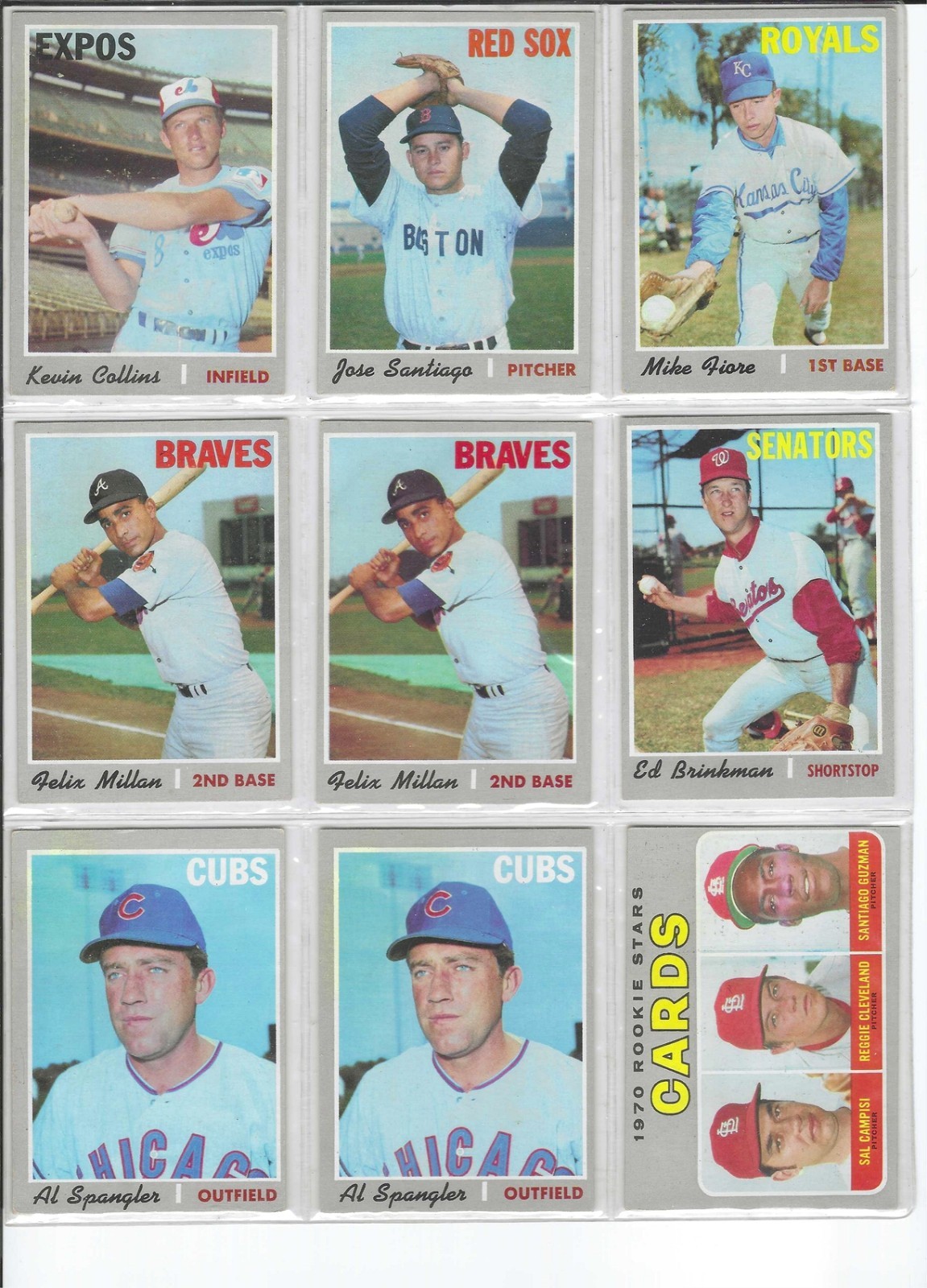 1970 TOPPS BASEBALL CARD HIGH NUMBER SINGLES (634-720)