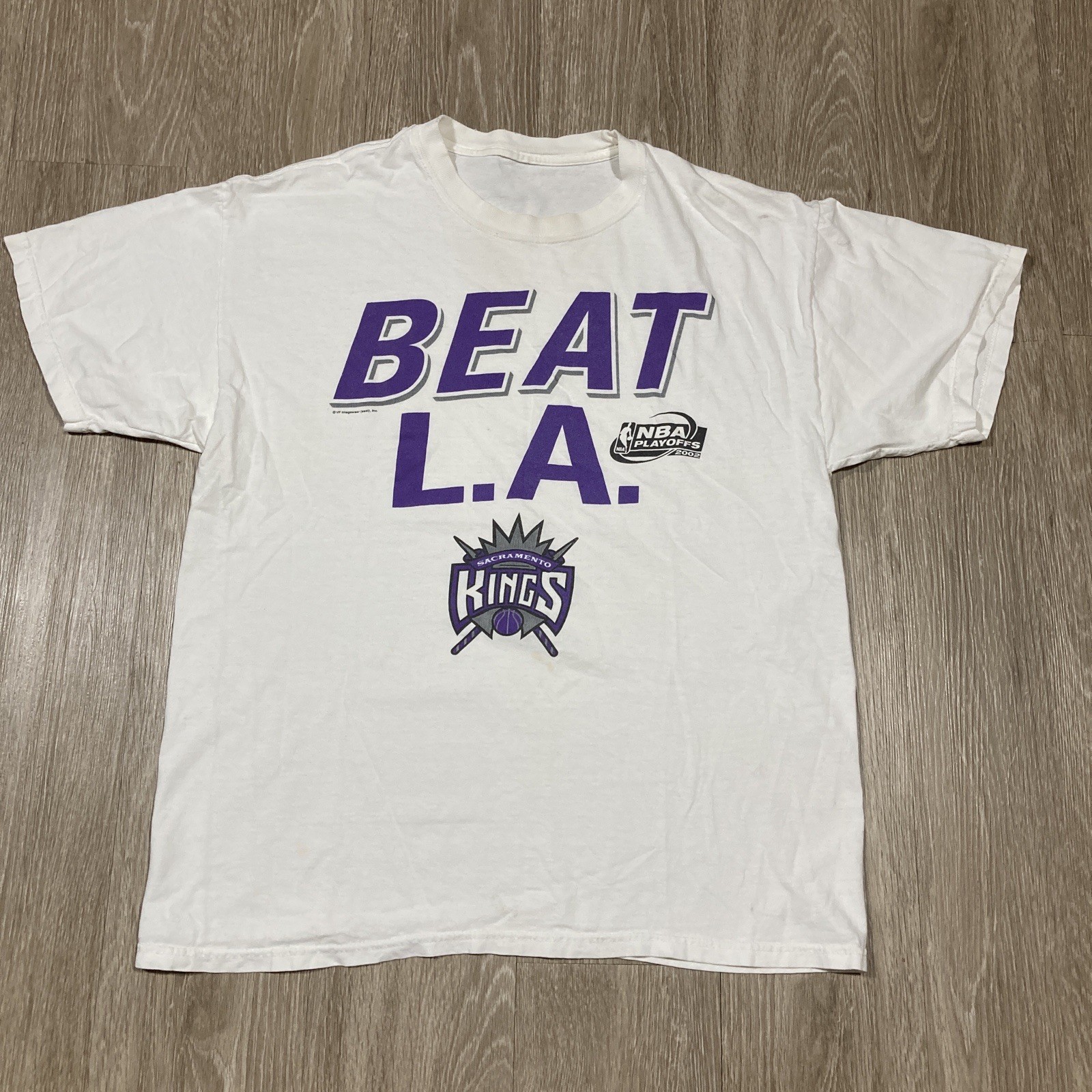 Kings Shirt M 00s Y2k Beat LA Playoffs Sacramento NBA Game-day Logo Tee