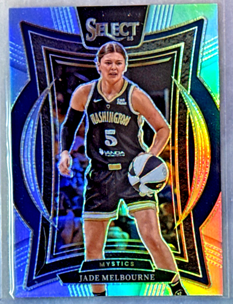 Jade Melbourne 2025 Panini Select WNBA Concourse Silver Prizm Card-#3 Mystics