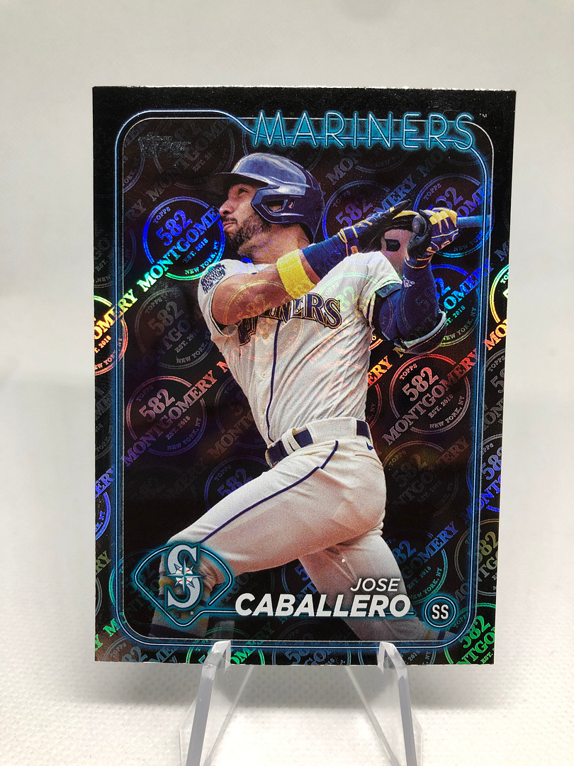 Jose Caballero 2024 Topps 582 Montgomery Club Foil Card #495 Mariners