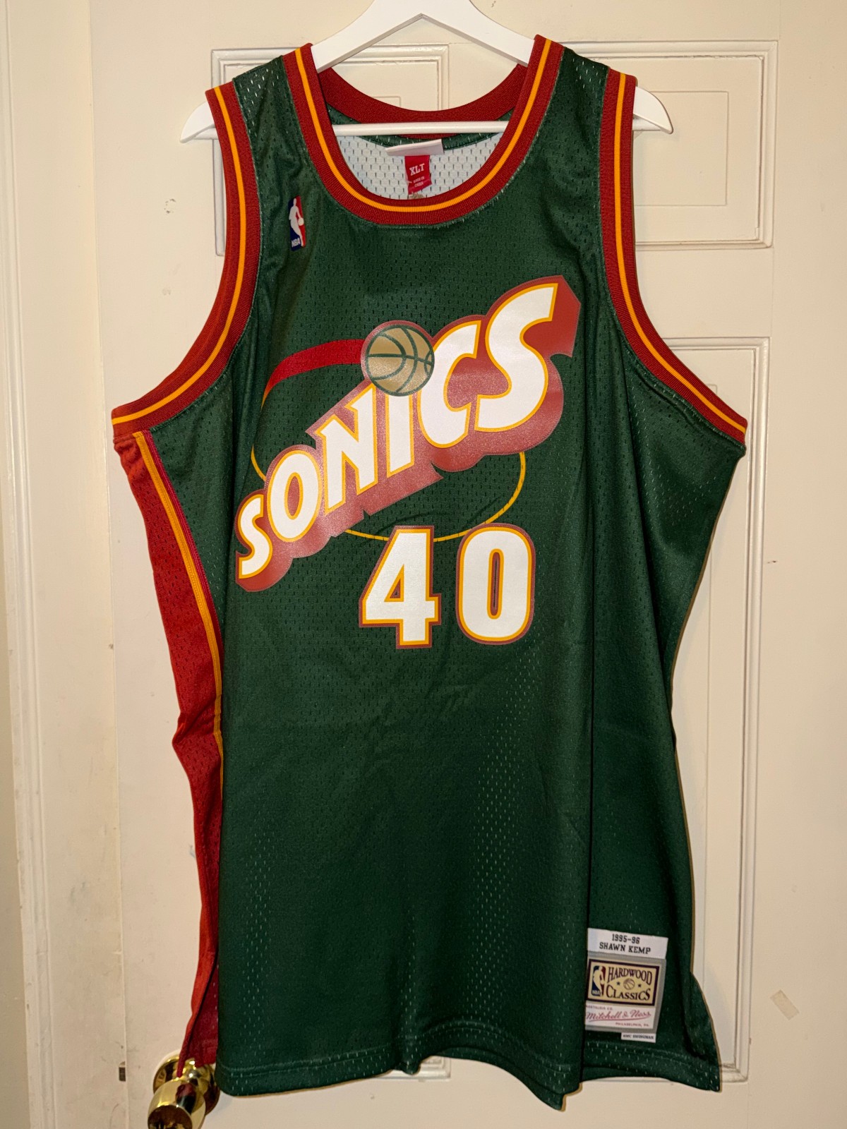 Men’s Big & Tall Shawn Kemp 1995-96 Mitchell & Ness Supersonics Swingman Jersey