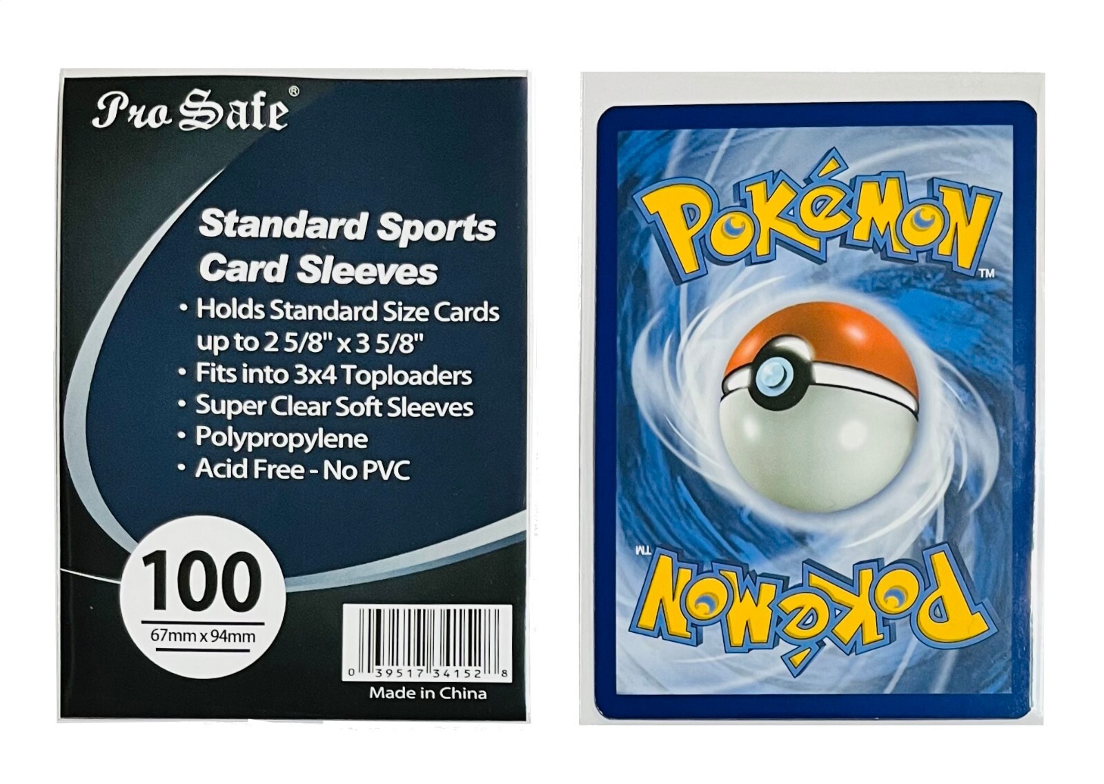 10000 Penny Sleeves Soft Sleeves Standard 35pt Baseball Pokemon Football Clear