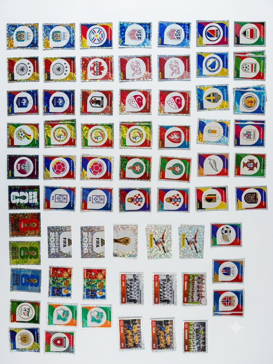 Panini World Cup 2026 Stickers – Pick Your Card – Holo Foil Emblem Logo Badge