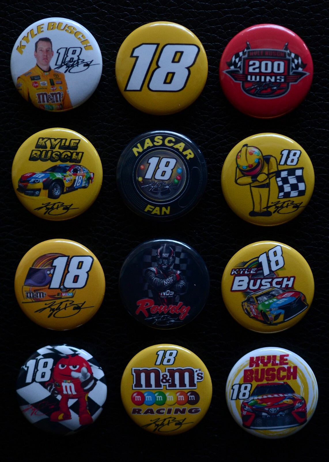 Kyle Busch – 1 Inch Buttons – Set of 12