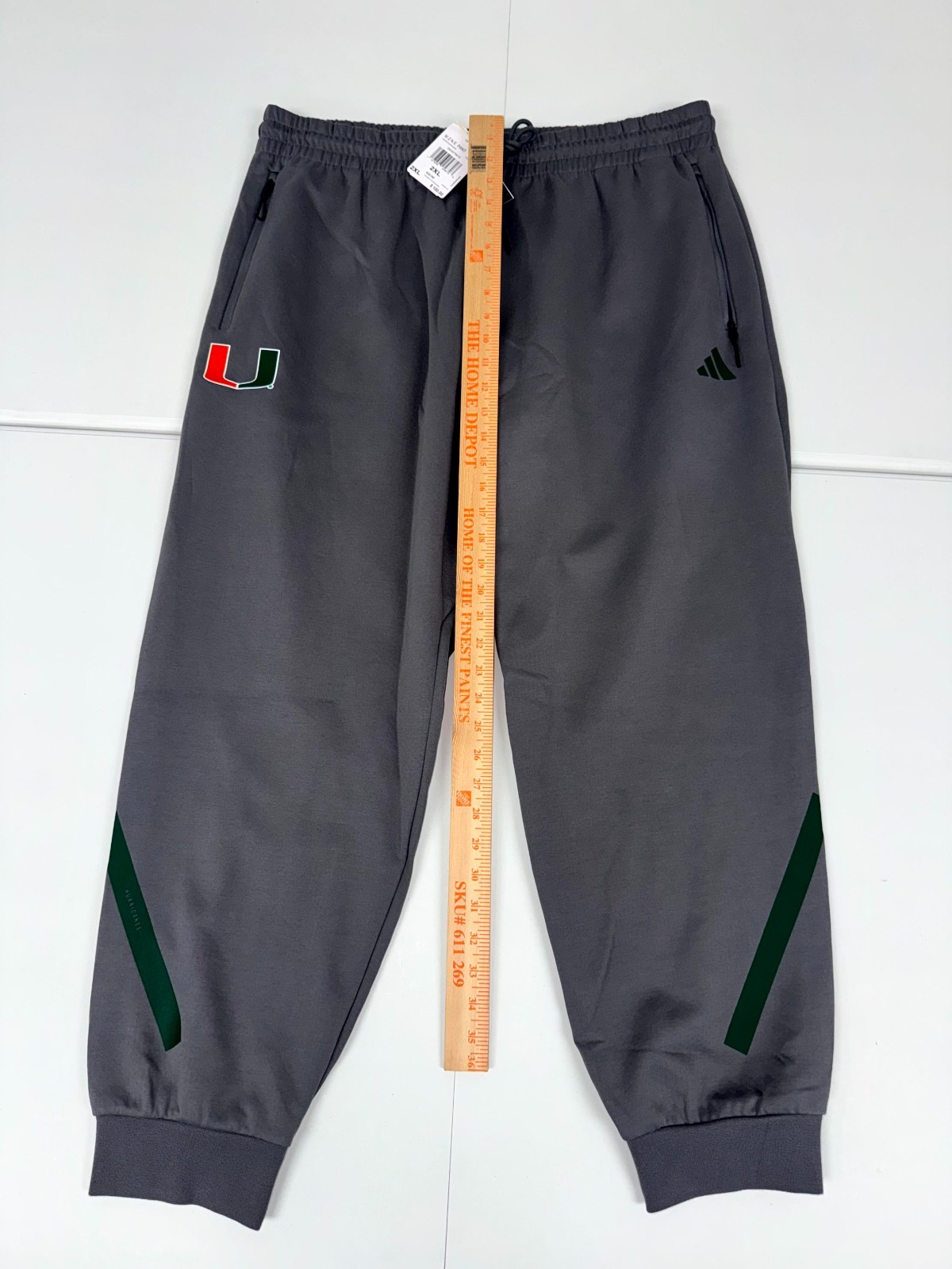 Adidas Miami Hurricanes CFB Team Issued Pants Men Gray Football Texas A&M Game