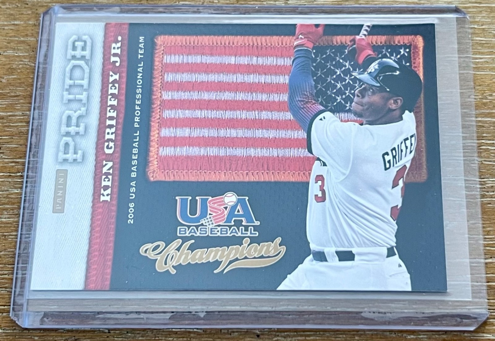 KEN GRIFFEY JR. 2013 Panini USA Champions Baseball PRIDE US FLAG INSERT !