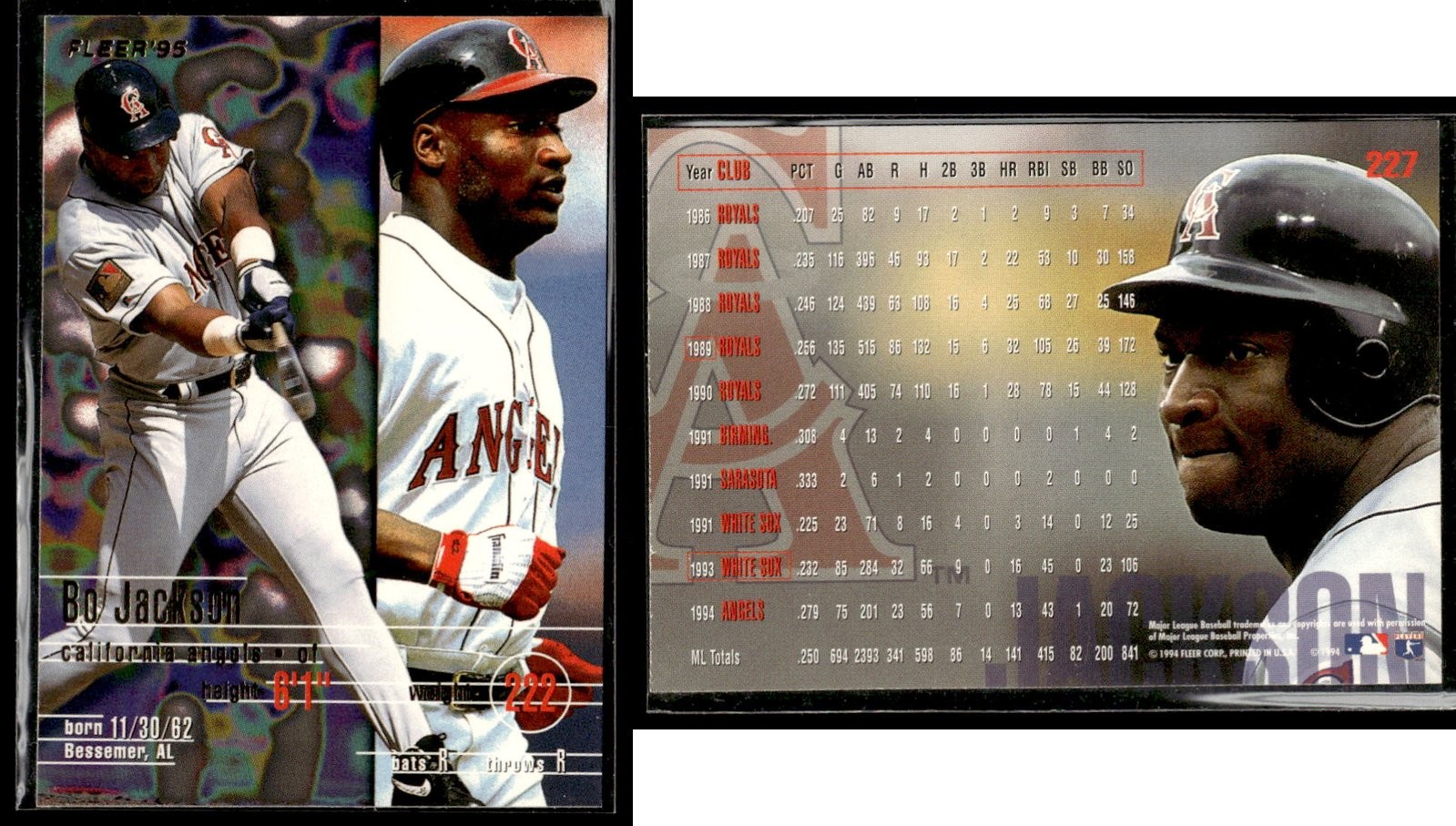 1995 Fleer Bo Jackson #227 NM
