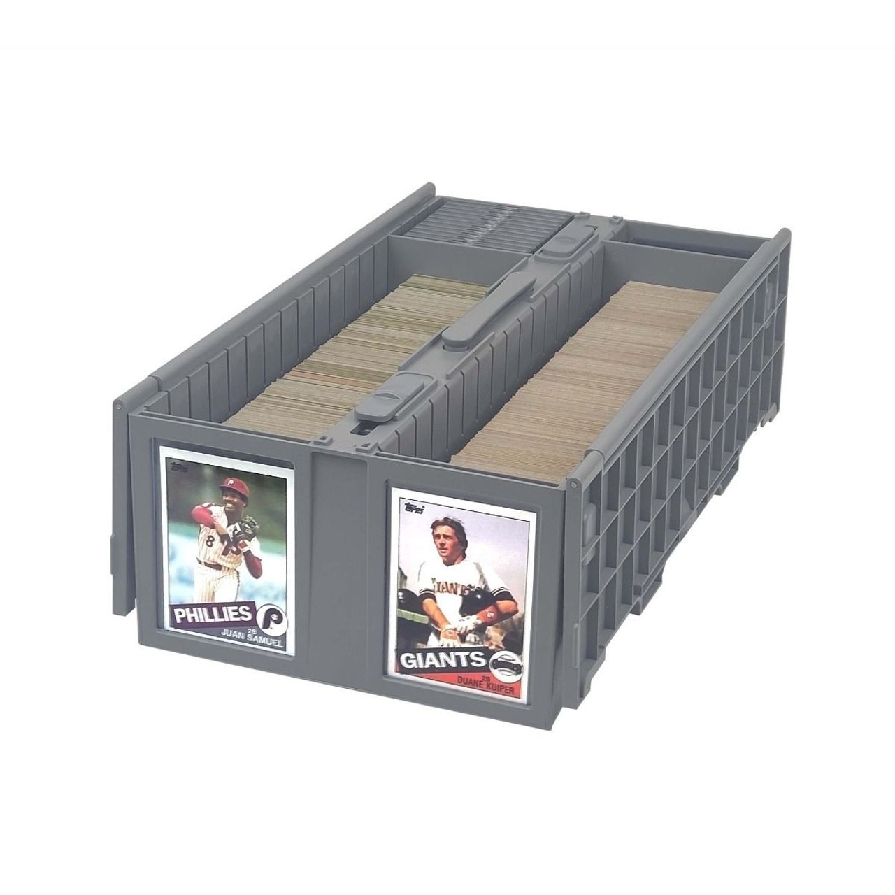 BCW 2-Row 1600Ct Card Bin – Gray Plastic Card Storage Box FREE SHIP