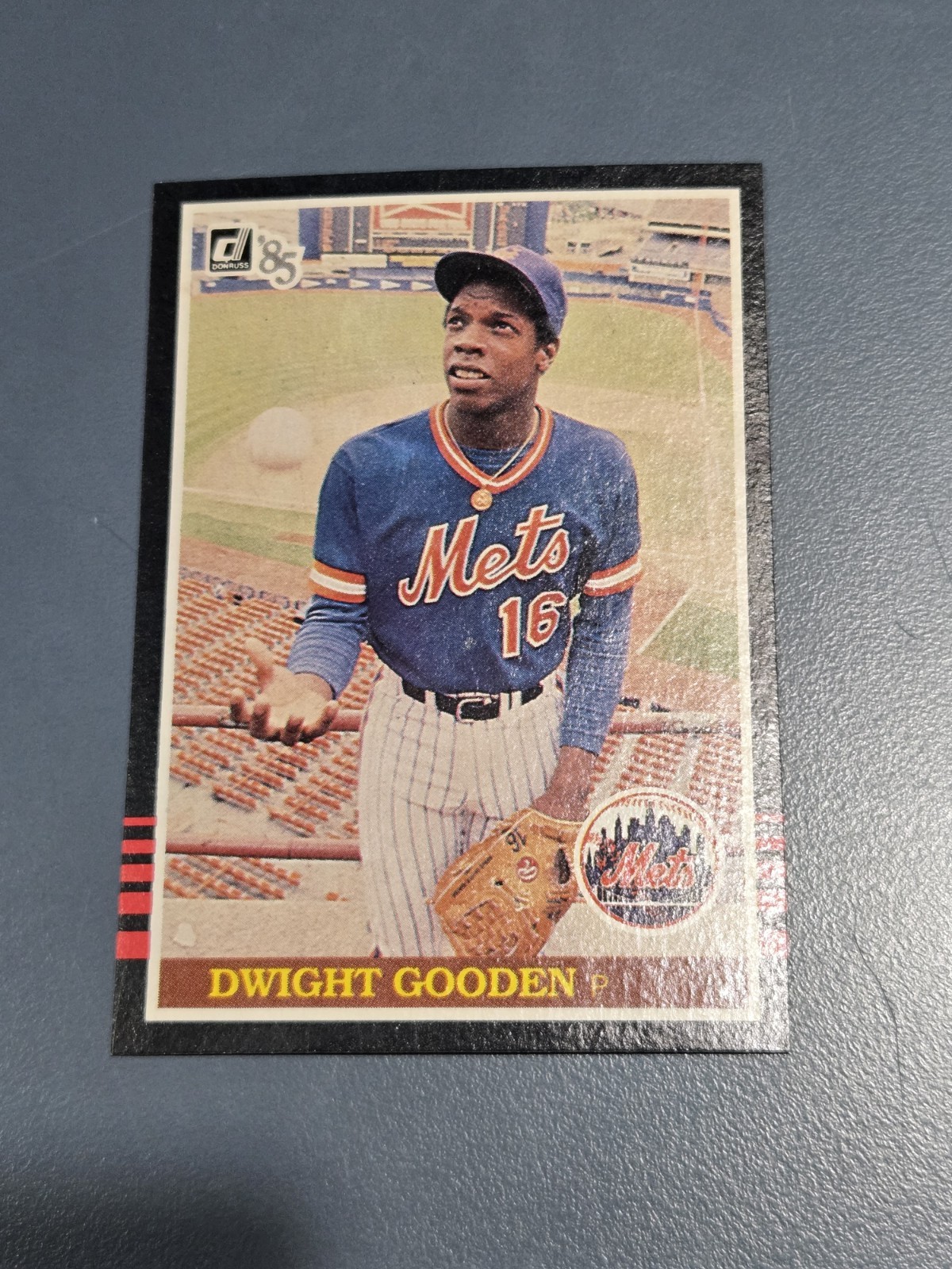 1985 Donruss #PC-1 Hand Cut Rookie RC Dwight Gooden New York Mets Cut From Box