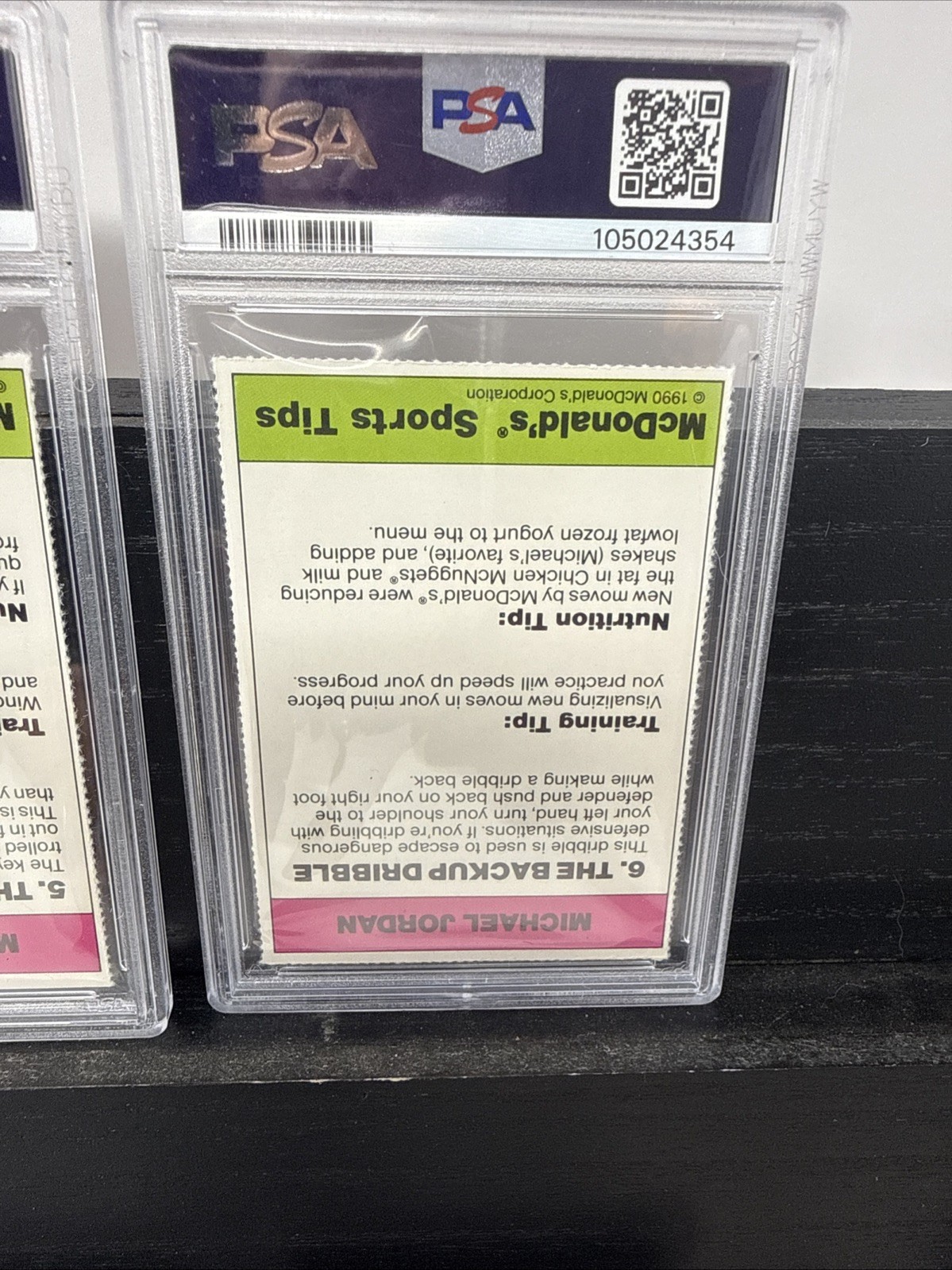 1990 McDonald Michael Jordan Pink Back 1-8 PSA Graded 3-6