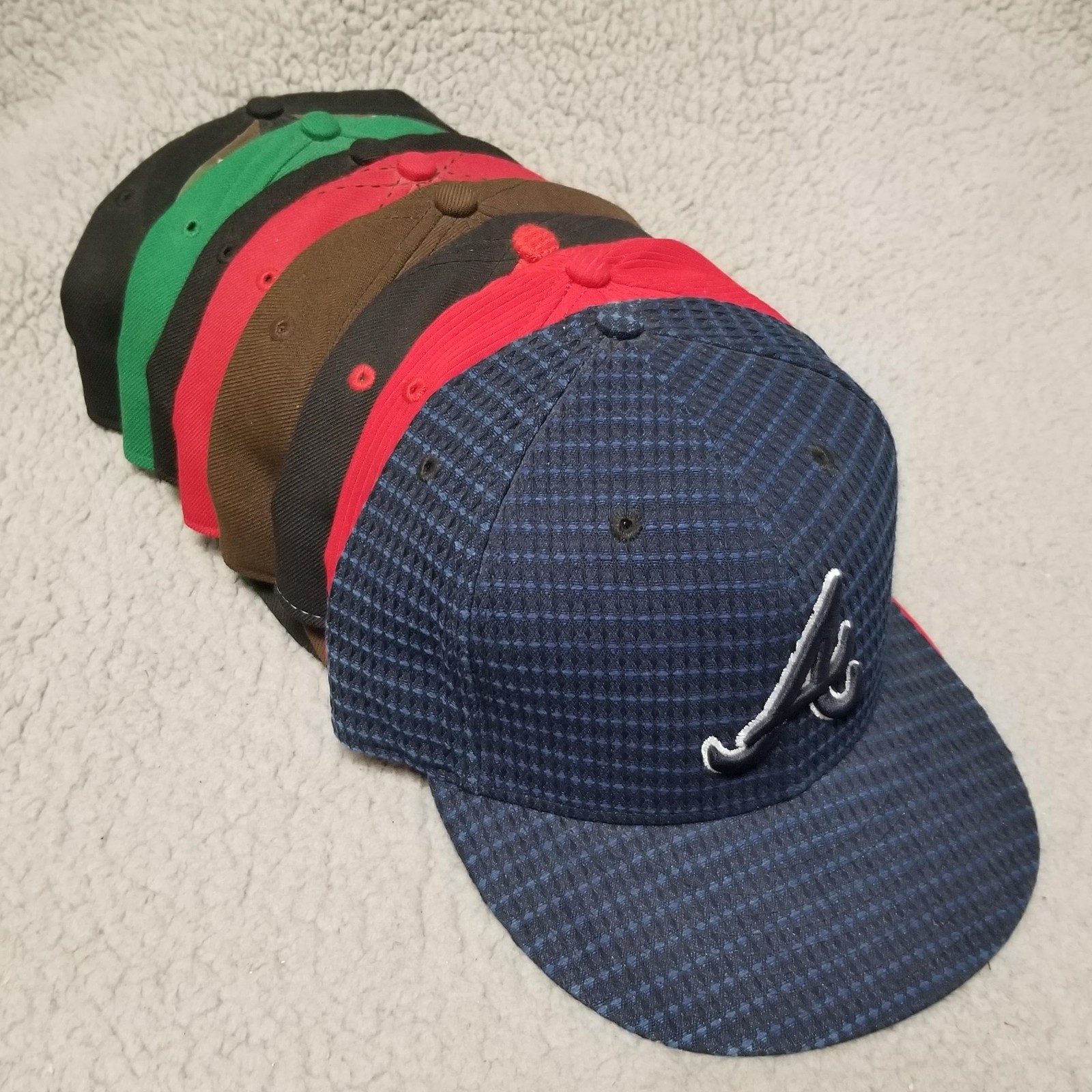 Atlanta Braves Hat Cap Lot Mens 7 3/8 Multi Color MLB Baseball 59FIFTY New Era