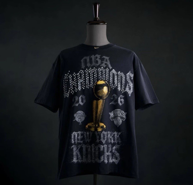 Nike New York Knicks NBA Finals Crystal T Shirt ALL SIZES S,M,L,XL,2X PRESALE