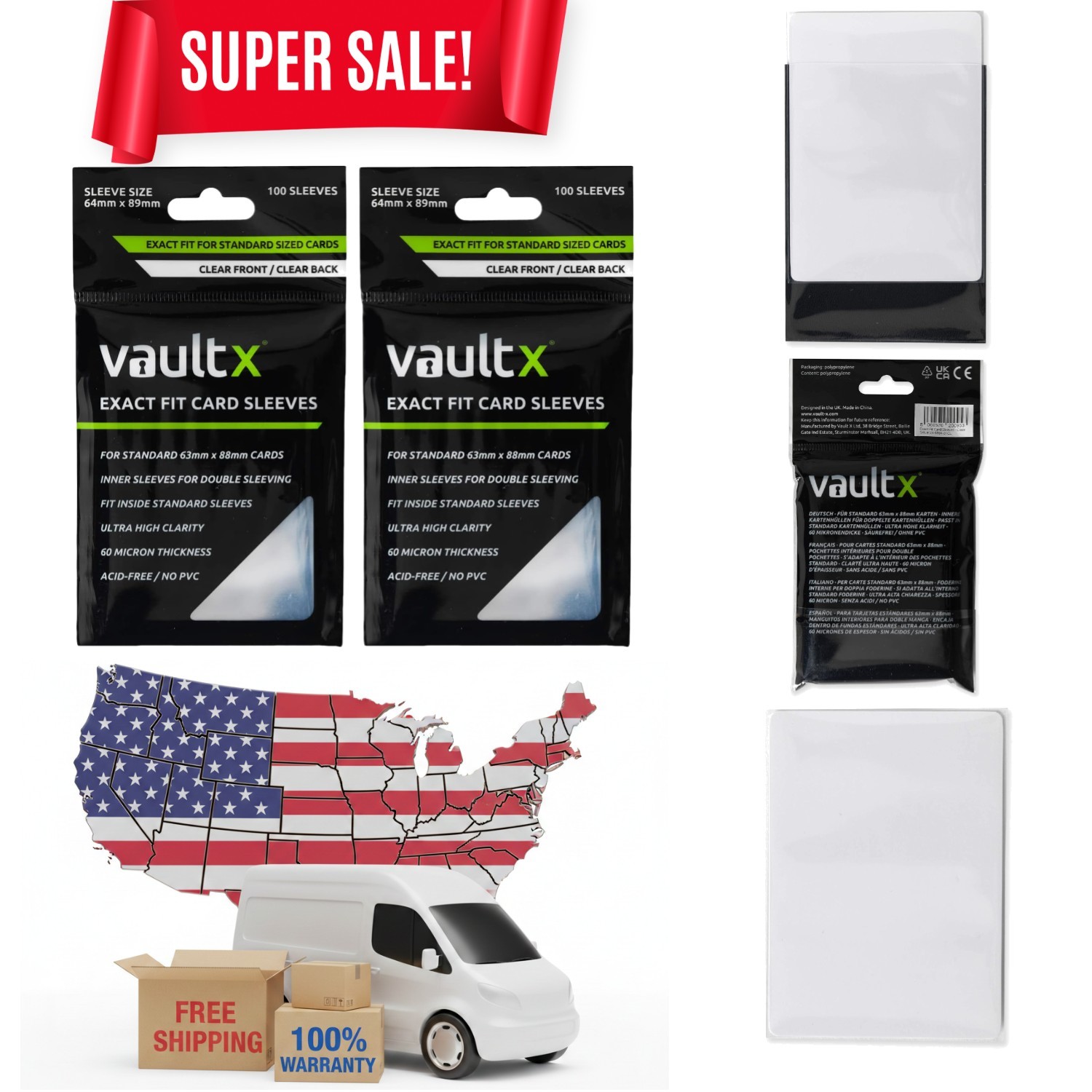 Exact Fit 200 Pack Trading Card Sleeves – Protect and Preserve Your Collection