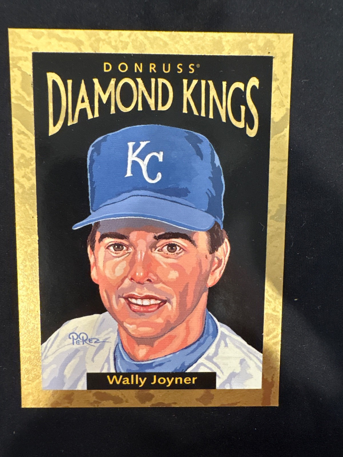 1996 Donruss DIAMOND KINGS #24 Wally Joyner FINAL DICK PEREZ ART 5967/10000
