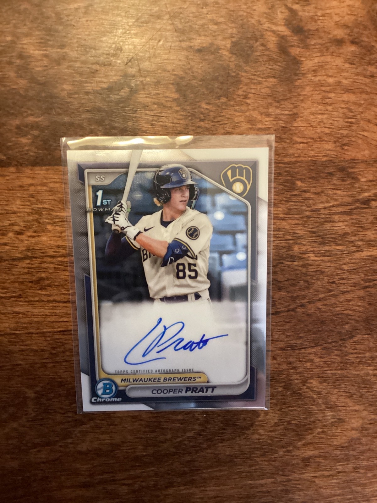 2024 Bowman – Chrome Prospect Autographs Cooper Pratt #CPA-CPR (AU, RC)