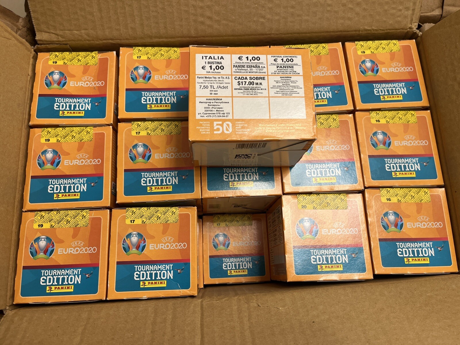 Panini EURO 2020 Tournament edition – 1 Sealed box (50 Packs) *US SELLER STOCK*