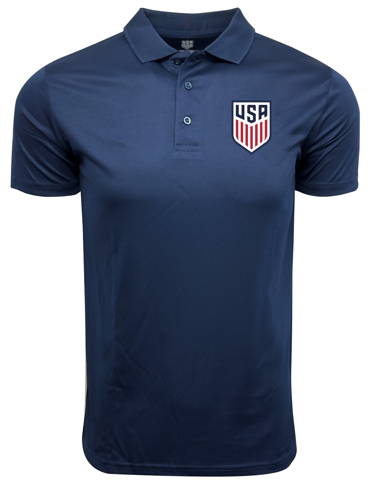 U.S. Soccer Polo Shirt, Licensed USA Soccer Short Sleeve Shirt, Woven Patch