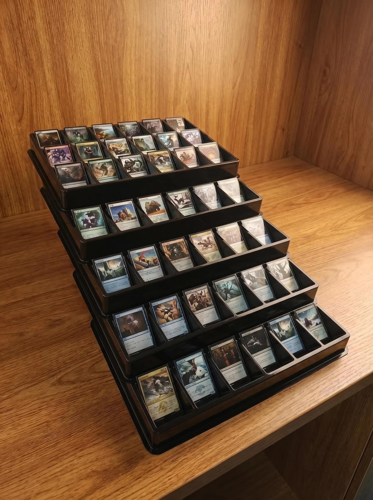Card Sorting Tray 5ct – 18 Compartment Each, Stackable Trading Card Organizer…