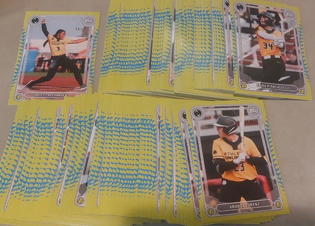 2024 Topps AU Athletes Unlimited Pro Softball Yellow Stitching Parallel /75 Pick