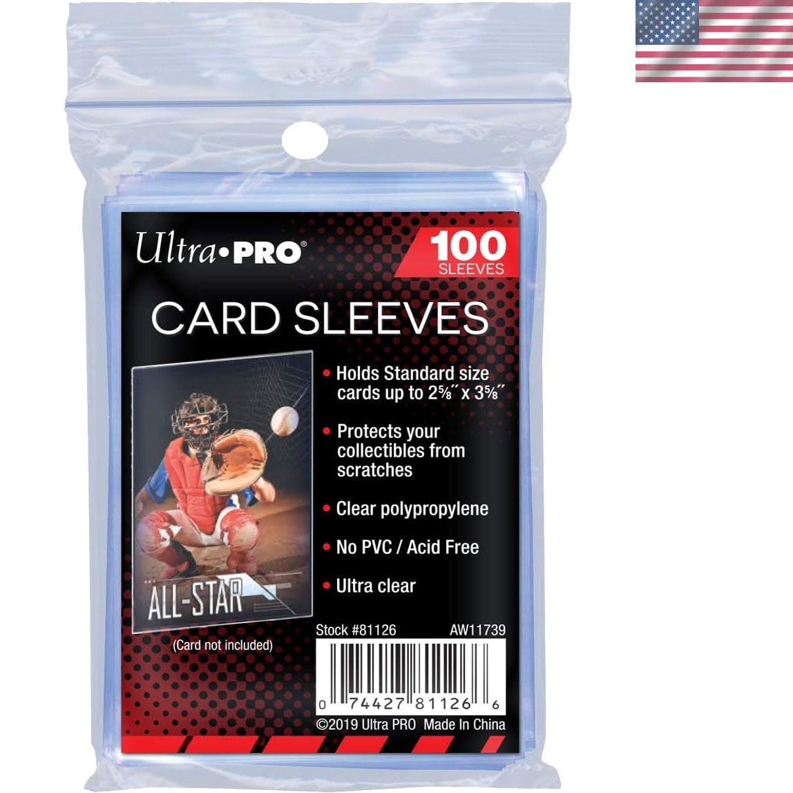 High-Quality 100-Piece Card Sleeves – Preserve Sports and Trading Cards Safely