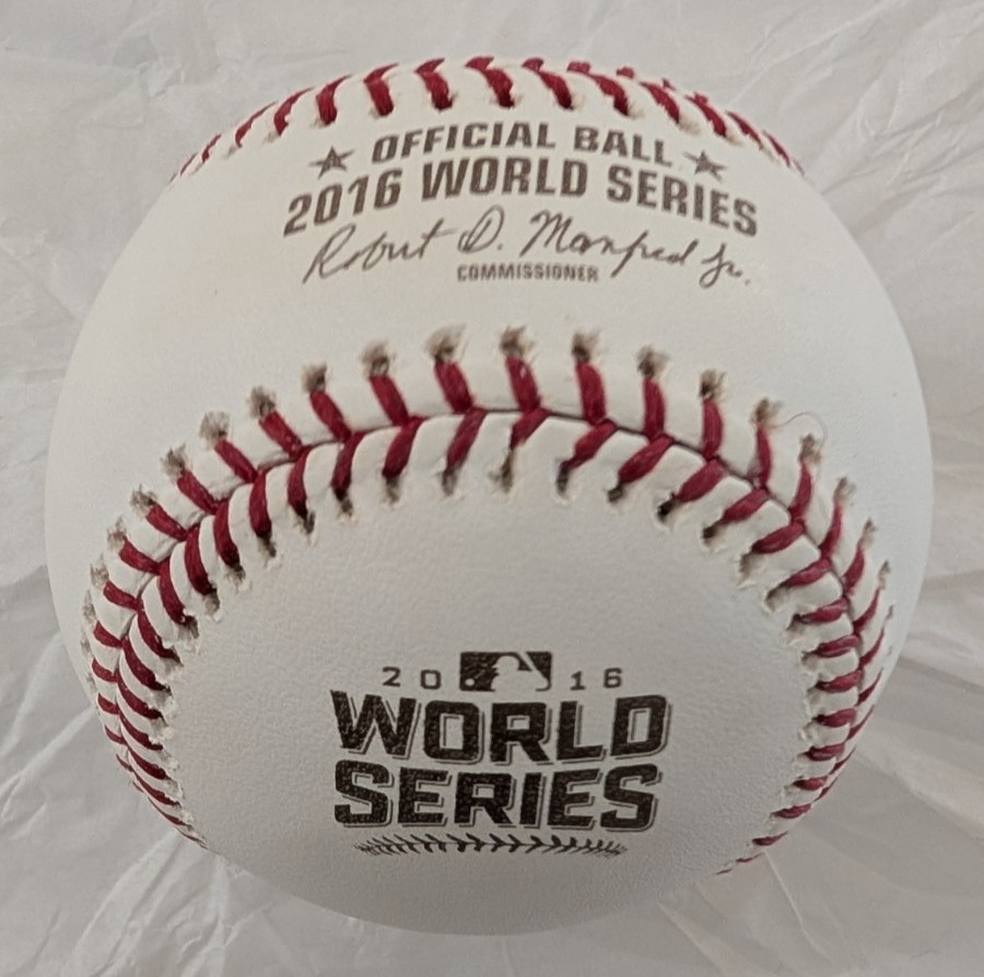 2016 Rawlings Official WORLD SERIES SCORE CHAMP Baseball CHICAGO CUBS