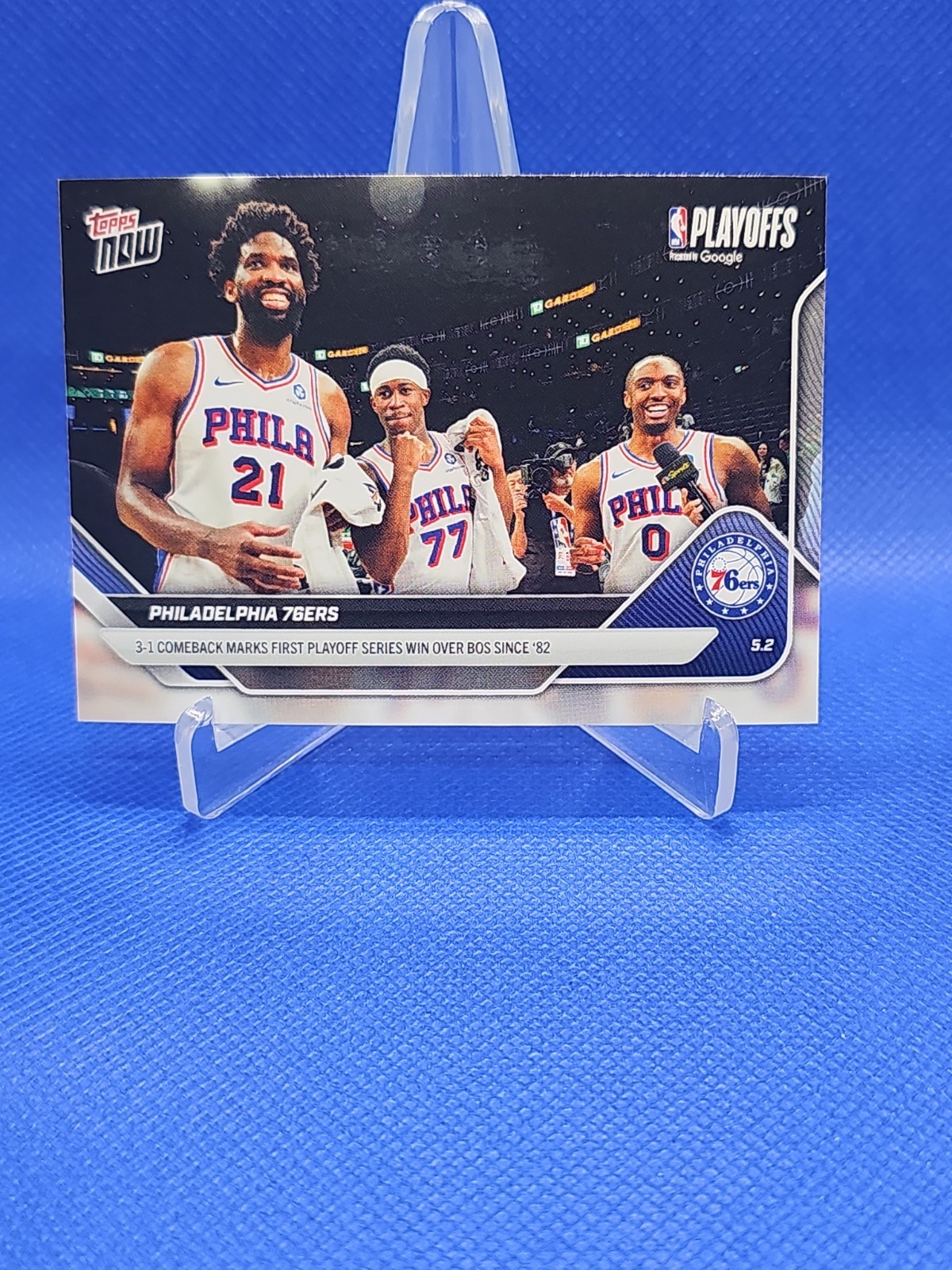 Philadelphia 76ers 3-1 Comeback Playoffs 2025-26 NBA Topps NOW Card 290