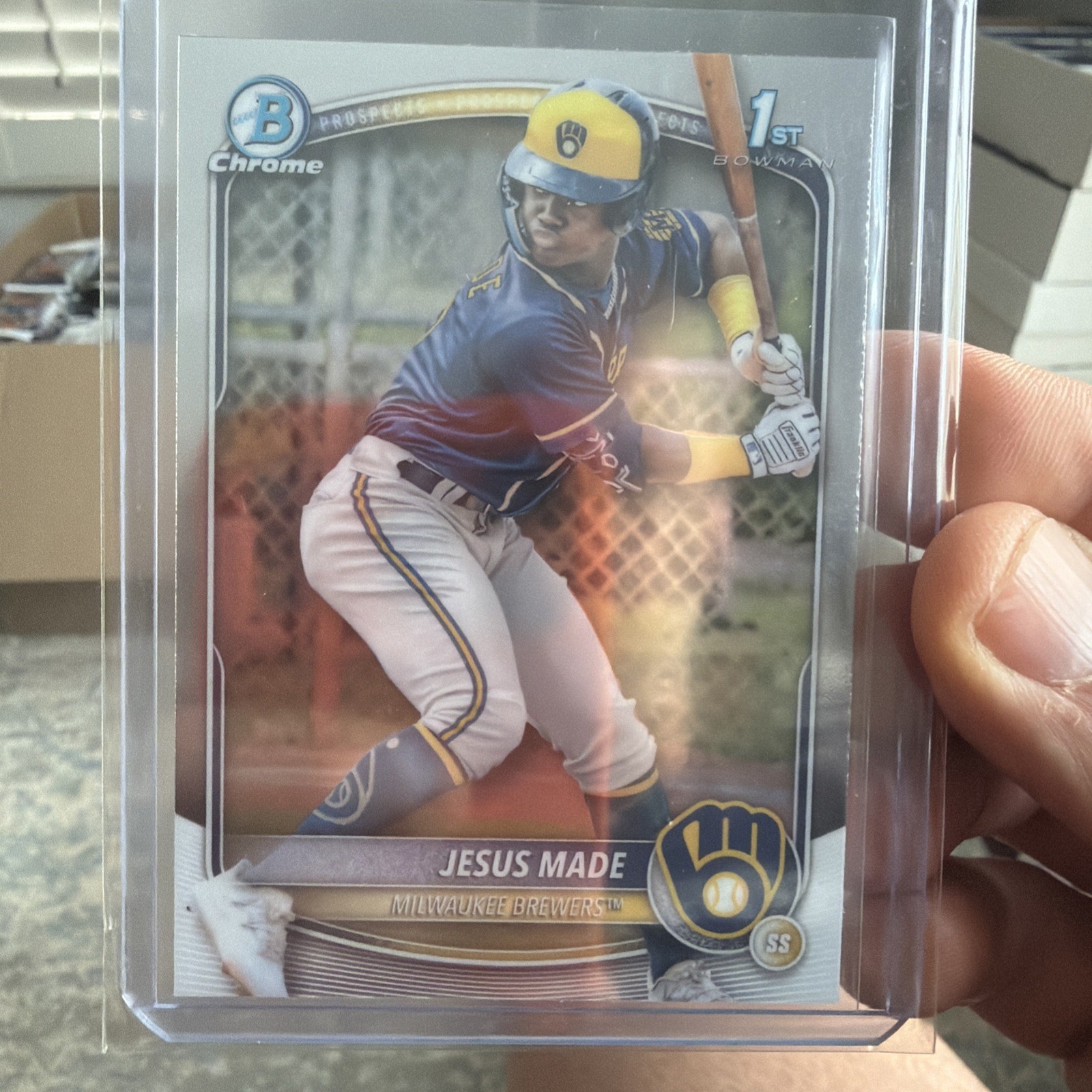 2025 Jesus Made 1st Bowman Chrome BCP-50 Milwaukee Brewers RC🔥📈#1 Prospect