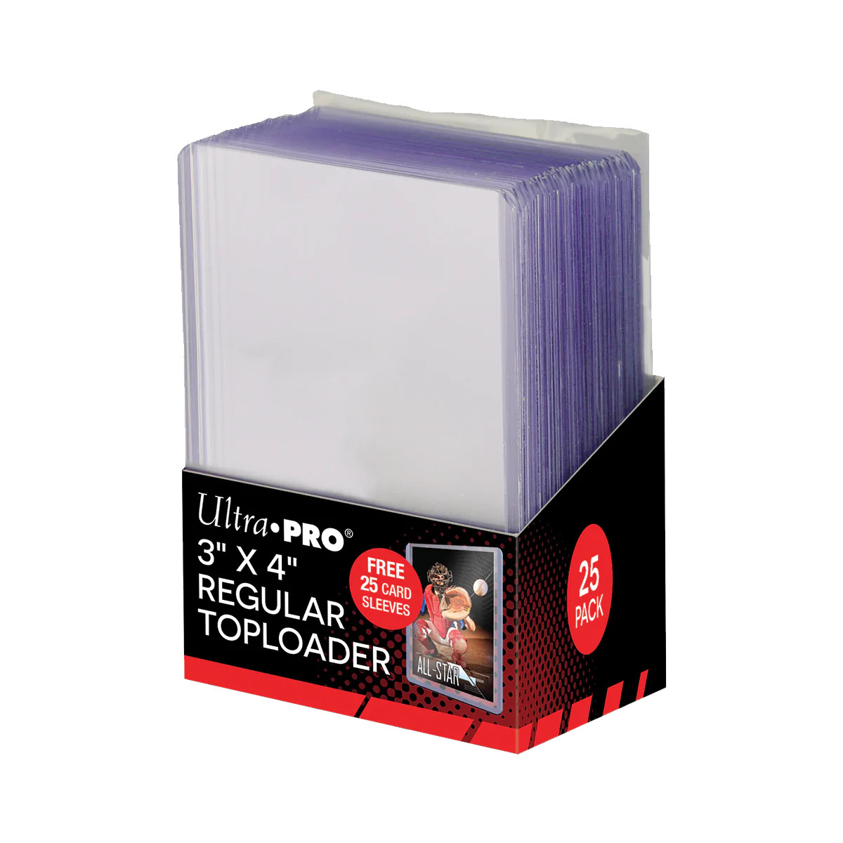 3″ x 4″ Clear Regular Toploaders and Soft Sleeves Bundle (25ct) for Standard Siz