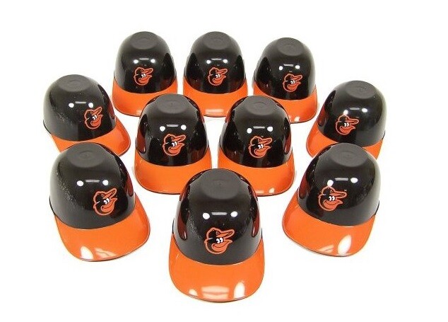 Baltimore Orioles 8oz Snack Size Ice Cream Mini Baseball Helmets – Quantity 10