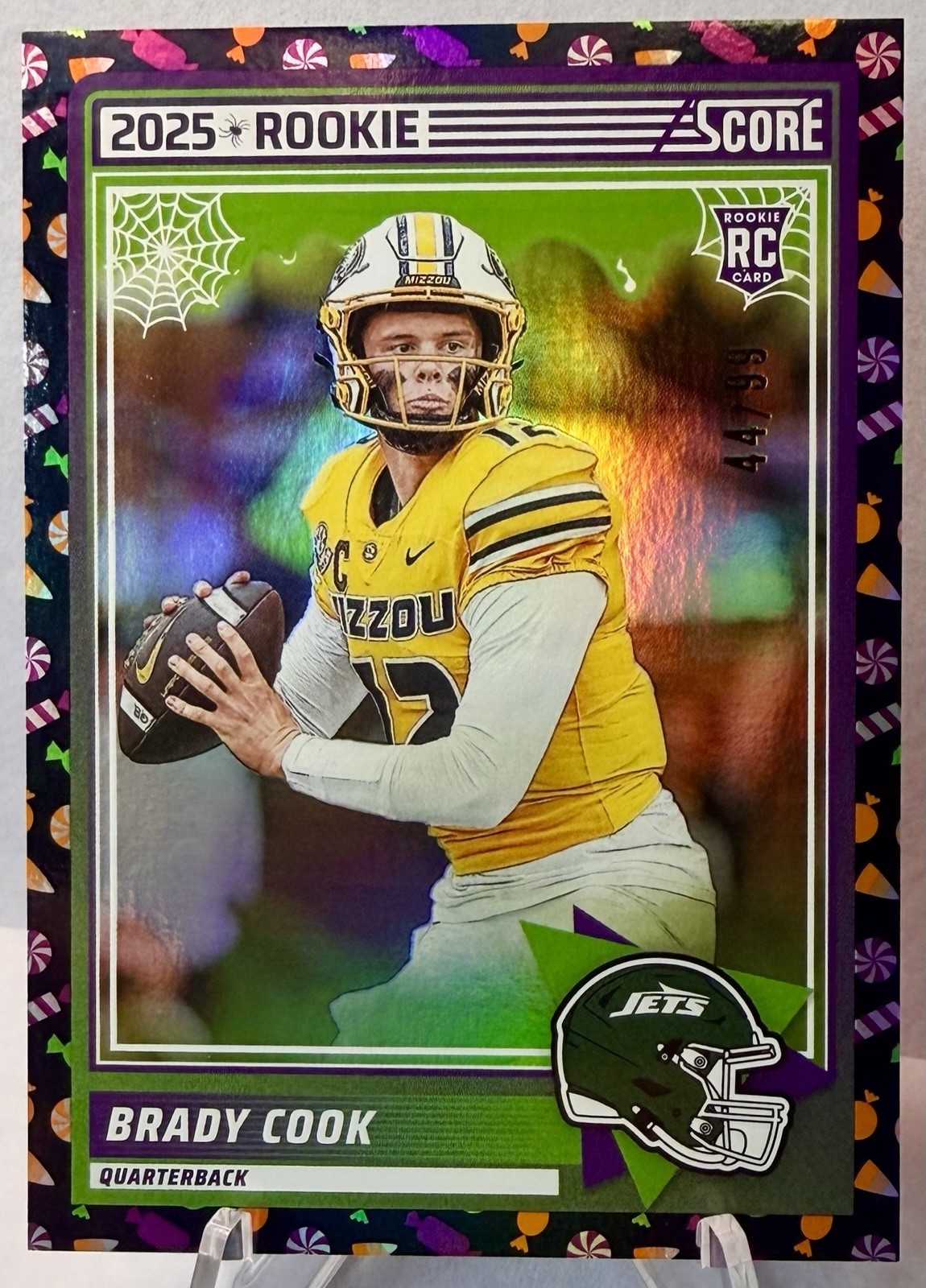 2025 Panini Score-A-Treat Brady Cook Candy /99 RC #36 New York Jets
