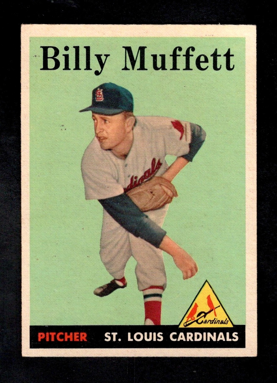1958 Topps Baseball Card #143 Billy Muffett RC St. Louis Cardinals EX-MT