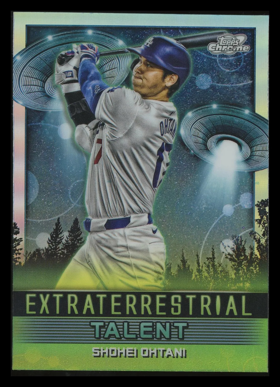 Shohei Ohtani 2021 Topps Cosmic Chrome Extraterrestrial Talent Dodgers #ET-17