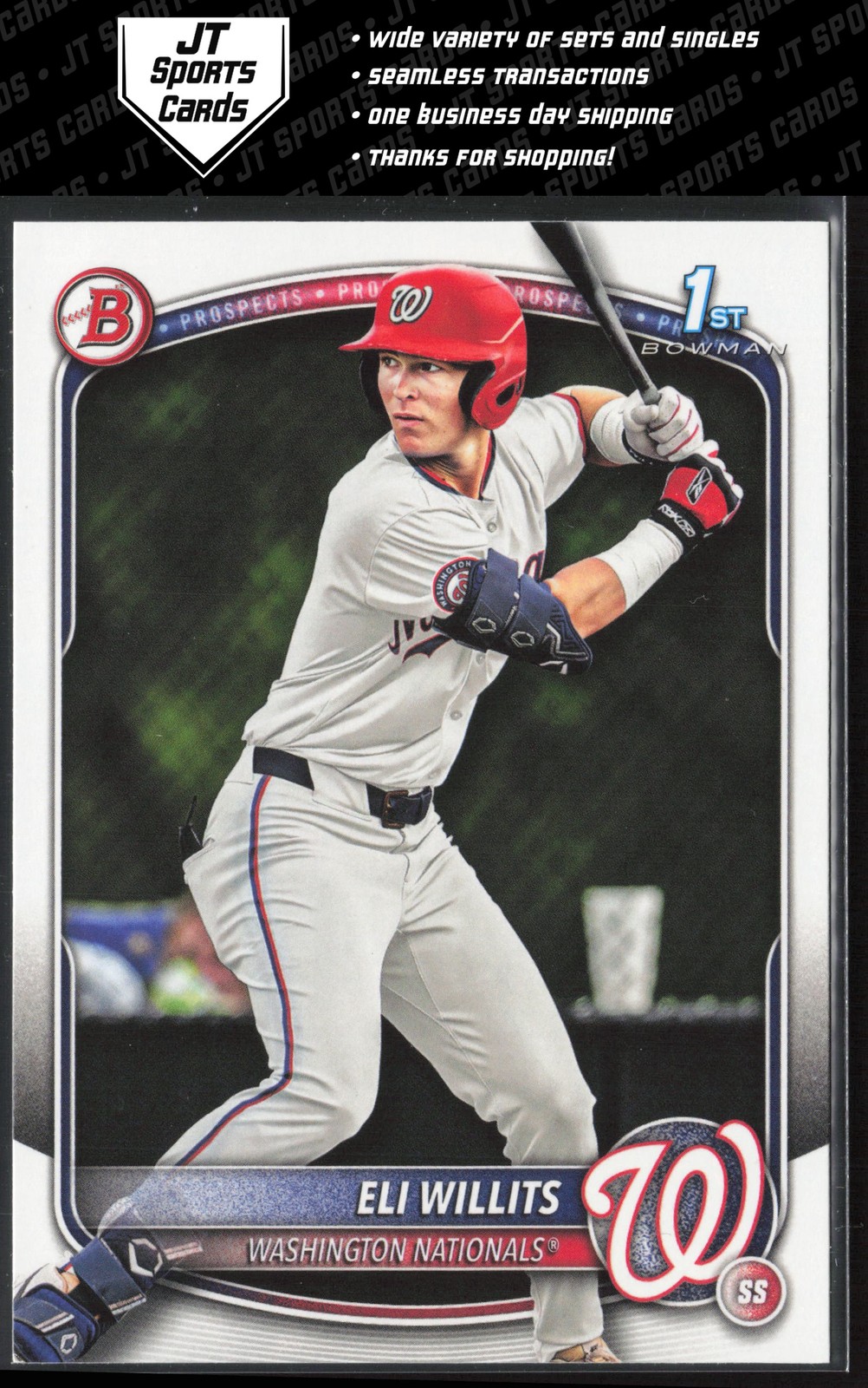2025 Bowman Draft Eli Willits BD-1 1st Paper Washington Nationals