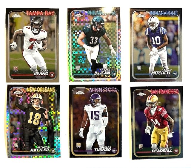 2024 Topps Chrome NFL Football Rookies #201-300 **You Pick** Base + Refractors