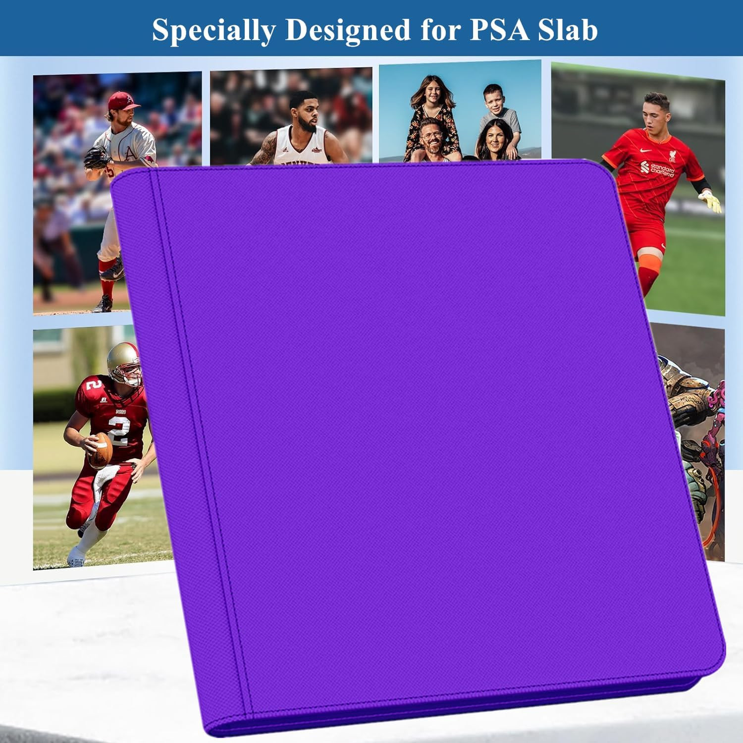 60 Pockets Graded Card Binder, Toploading Slab Holder Album, PU Leather Graded