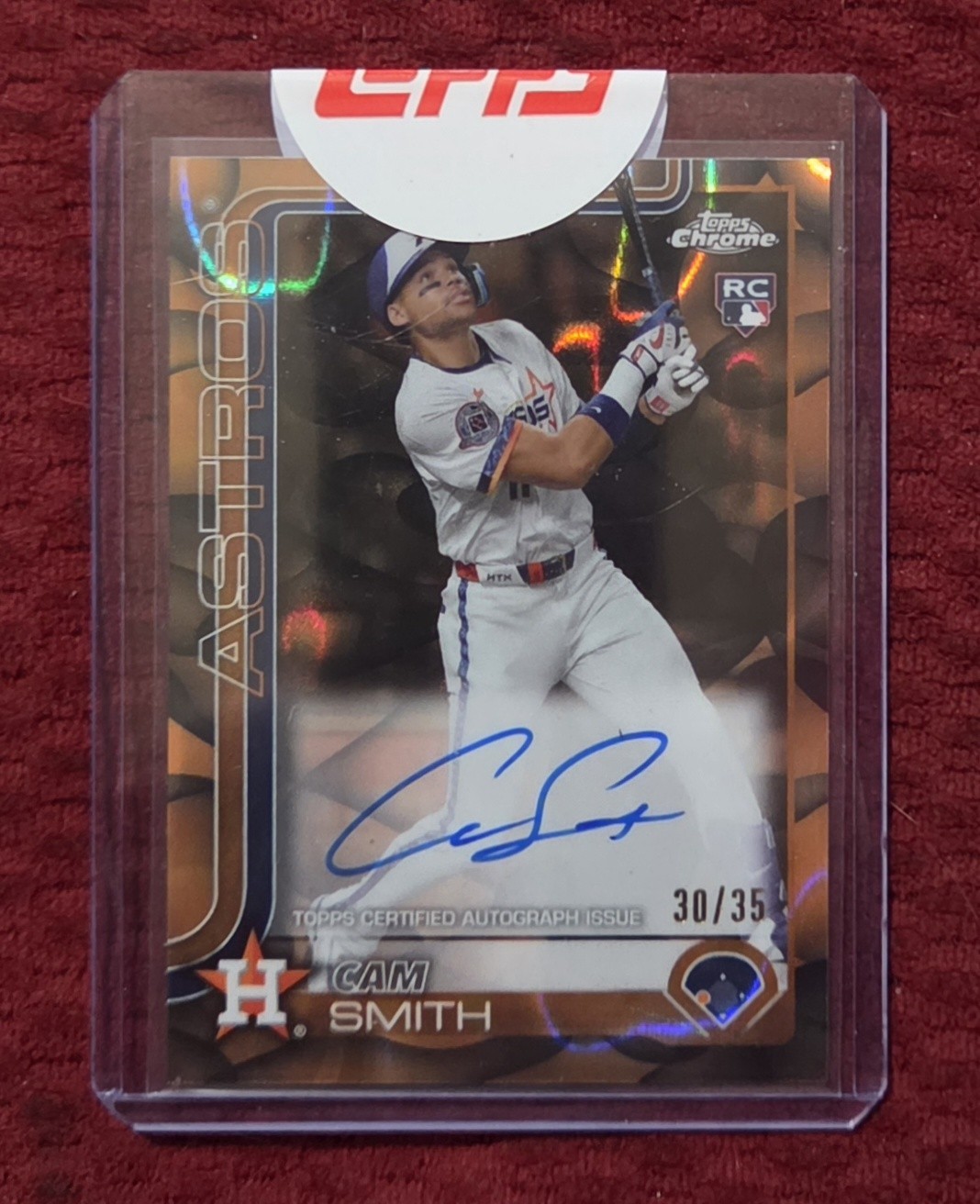 2025 Topps Chrome Update Series – Rookie Autographs Cam Smith #RA-CAM Orange…