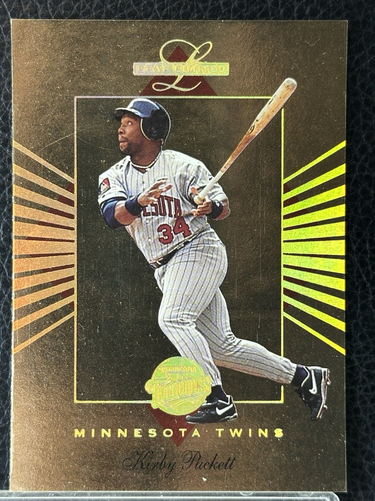 1994 Leaf Limited Kirby Puckett Gold All-Stars 04379/10000 #9 Minnesota Twins