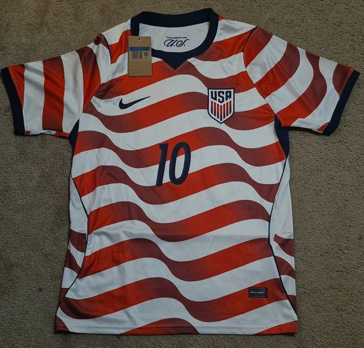NWT Men’s Replica Nike Pulisic USMNT Home Jersey 2026 #10 Medium