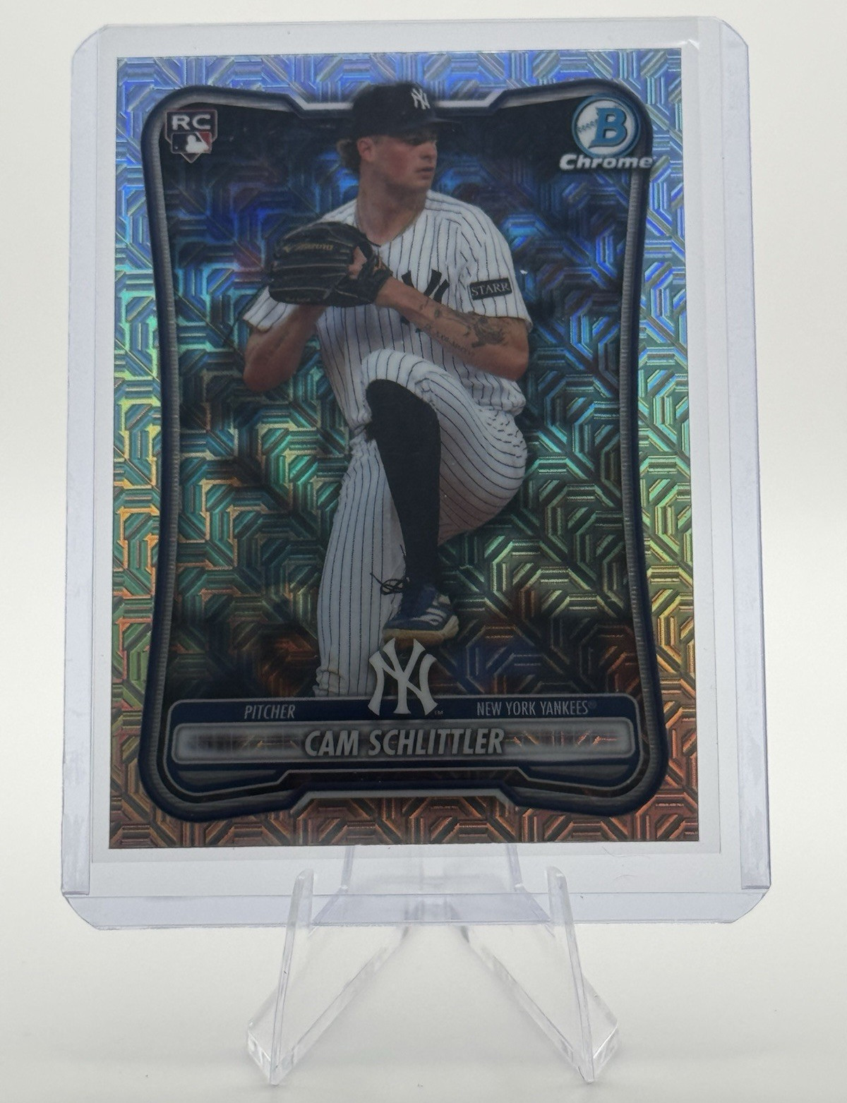 Topps 2025 Bowman Chrome Prospects Cam Schlittler Yankees #BCP-166 Mojo RC