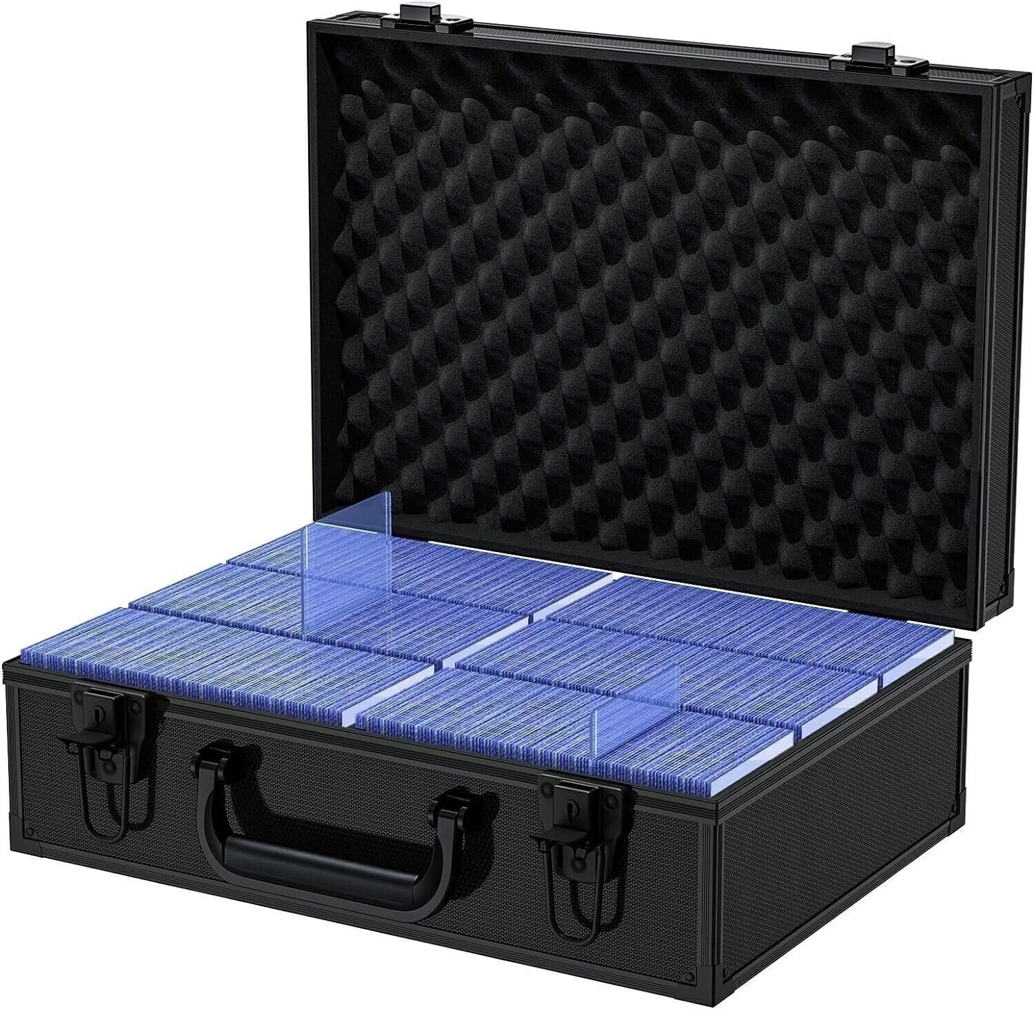 600+ Toploader Hard Case For 3”x4” 35pt Sports Card Storage Box Holds Black