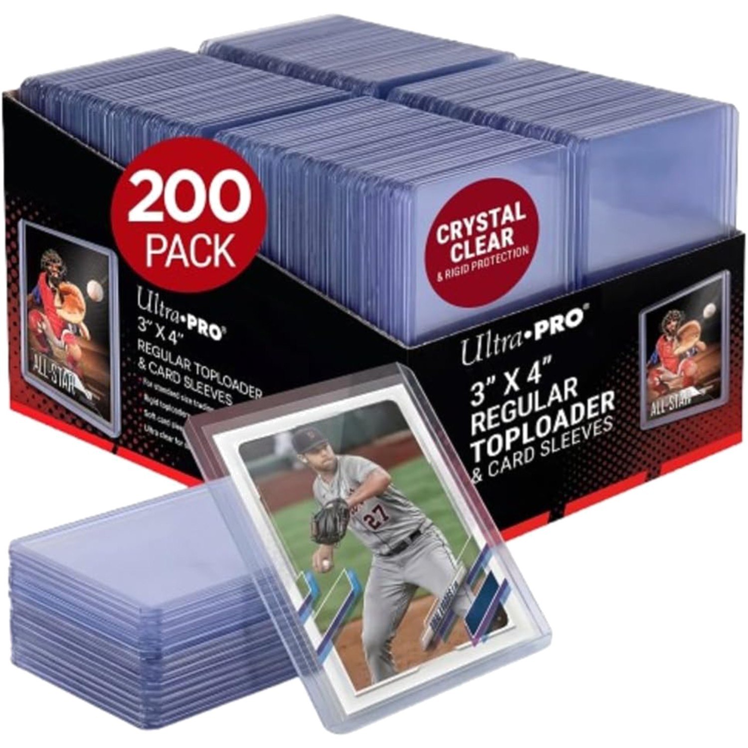 200ct 3″ x 4″ Clear Trading Card Toploaders & Sleeves – Ultimate Protection
