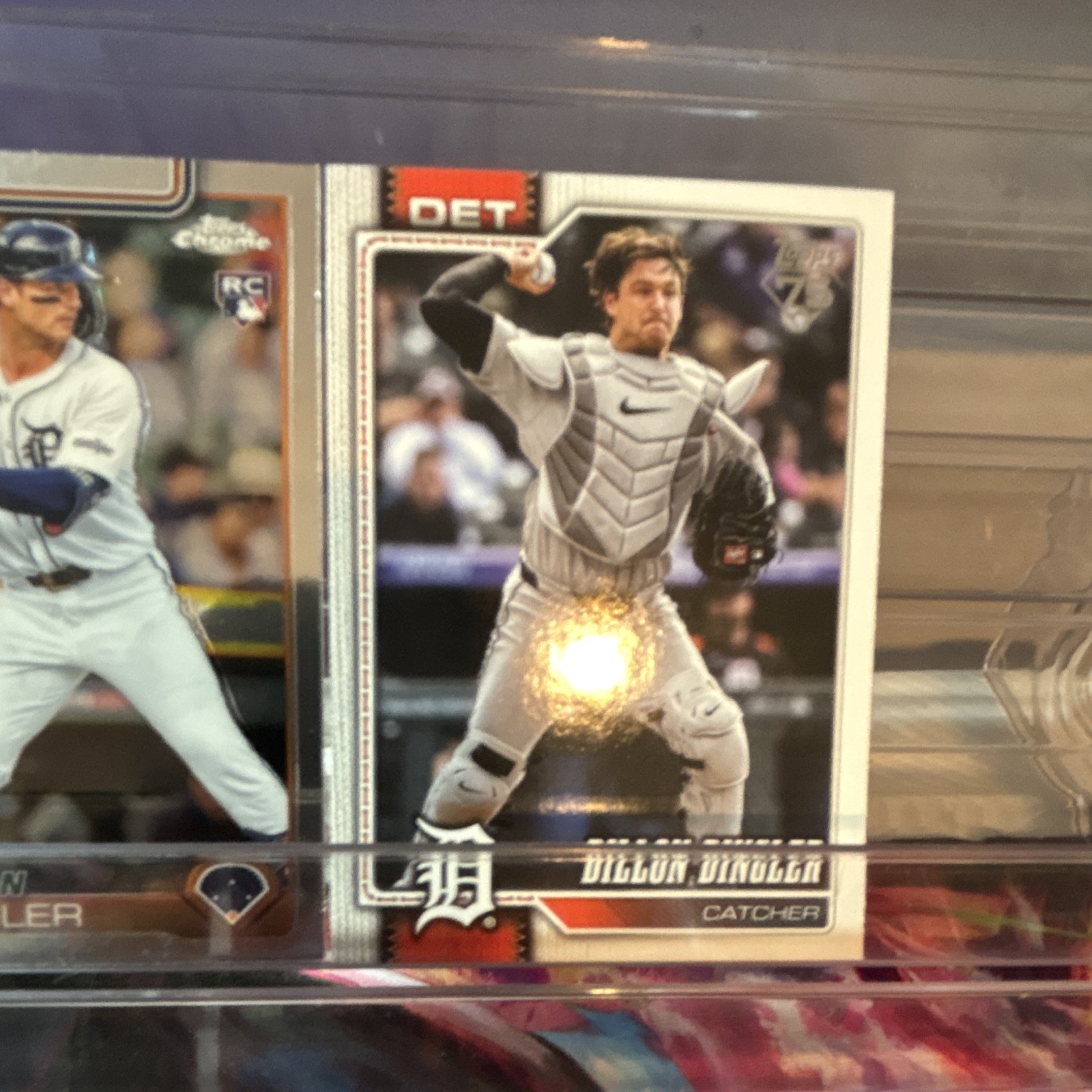 Topps Chrome/Topps Dillon Dingler Tigers Rookie 2-Card Lot 2024 #274 #351