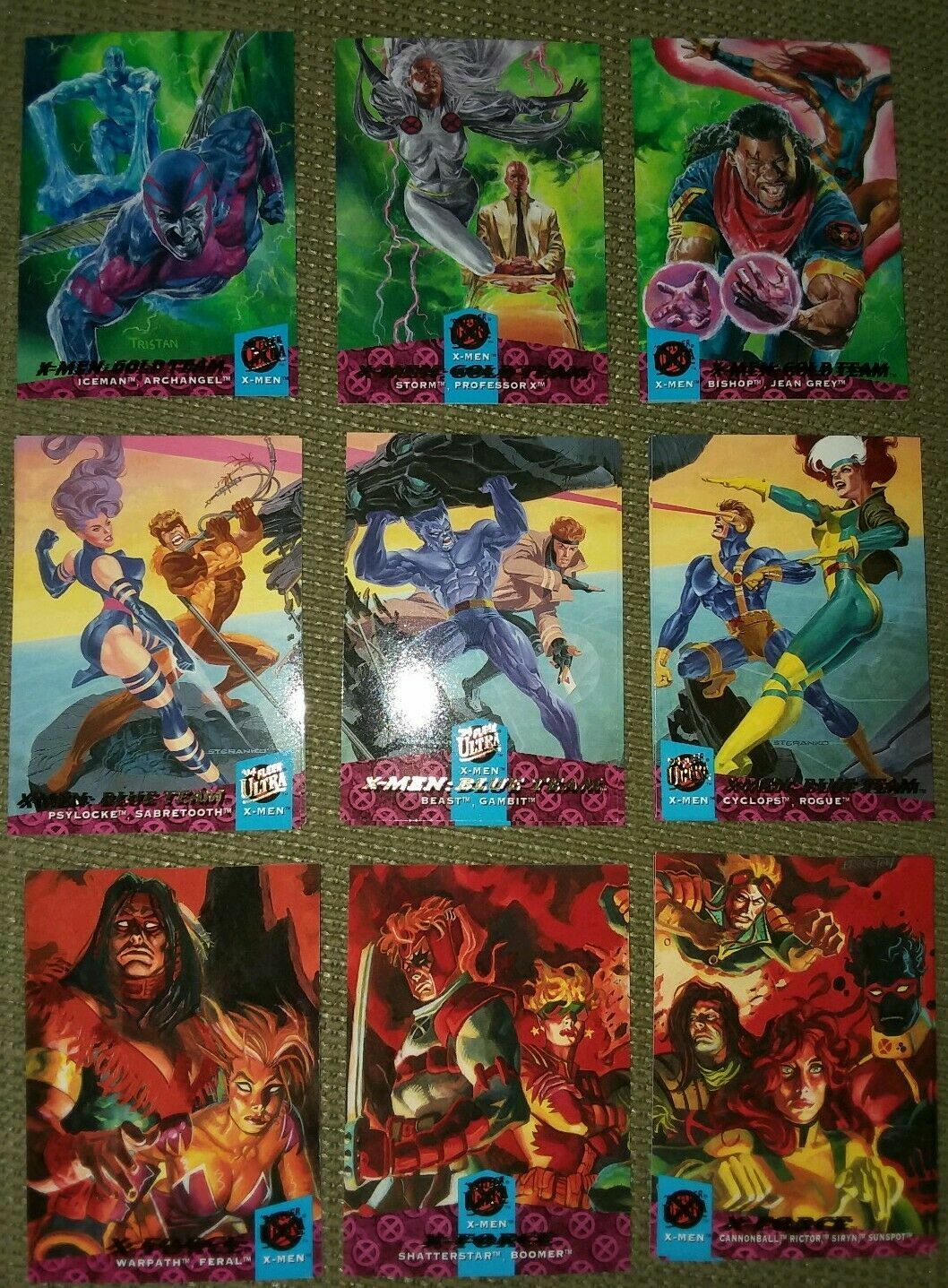 X-MEN Marvel (1994, ULTRA FLEER ) Base Cards Complete your set