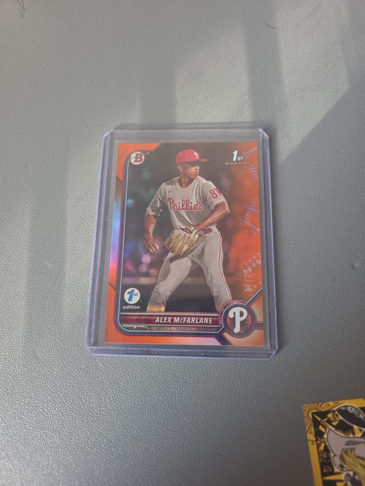 2022 Bowman Draft 1st Edition – Alex McFarlane #BD-117 Orange Foil /25 (RC)