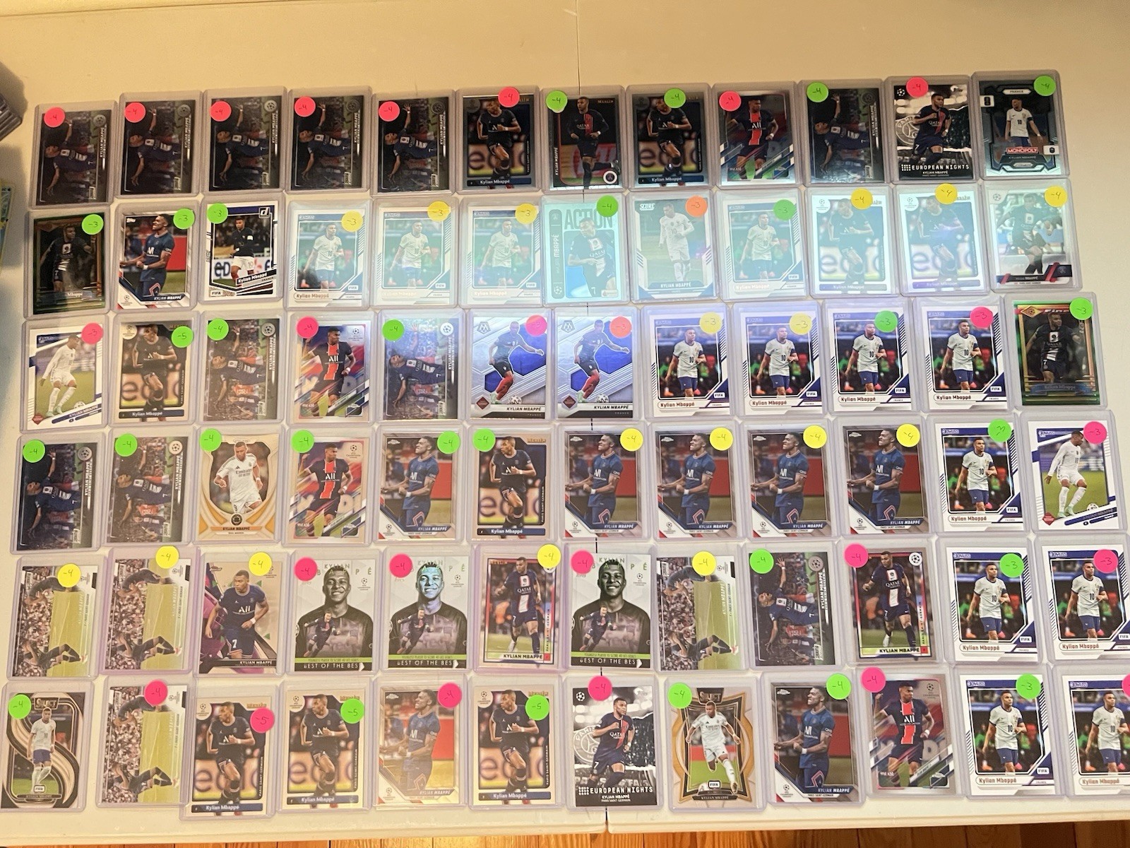 Kylian Mbappe -Topps & Panini (72 ) Card Lot – Real Madrid – France World Cup